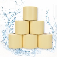 Ruban adhésif non collant en PVC caoutchouc ignifuge, renforcé, résistant à la chaleur et au fréon, beige, pour isolation de conduites de climatisation 8-10