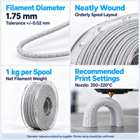 Filament d'imprimante 3D Ridory Marble PLA+ 1,75 mm 1 kg par bobine pour imprimantes 3D Bambu Lab et Creality, finition marbrée effet pierre