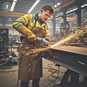 Guantes de Seguridad de Cuero Resistentes al Calor con Puño Reforzado, Protección Contra Pinchazos y Aceite para Trabajos de Soldadura - Product Image 2