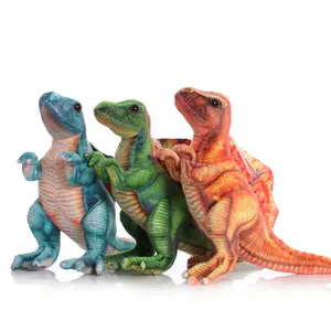 Allogo boneka hewan dinosaurus, mainan lembut kustom desain kartun dinosaurus Super lucu boneka untuk hadiah anak-anak