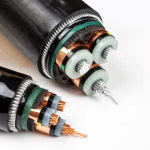 Voltaje medio 4 núcleos 25mm2 50mm2 70mm2 95mm2 185mm2 240mm2 300mm2 PVC Swa cobre XLPE Cable de alimentación