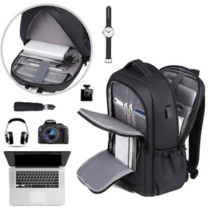 Large Carry on Business Laptop <span class=keywords><strong>Bag</strong></span>, Mochila para viagens de negócios, Mochila com carregador para negócios e escola universitária - Product Image 3