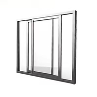 Diseño Moderno de Tres Vías: Ventanas Corredizas con Marco de Aluminio y Vidrio de Doble Panel de Color Resistente a Huracanes.