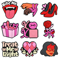 Valentijnsdag Clog Charms Perzik Decoratie Accessoires Valentijn Liefdesgeschenk Schoen Charms PVC Valentijnsdag Schoen Charms voor Clogs