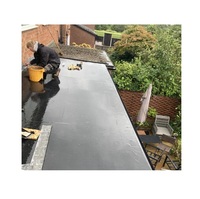 Toiture en caoutchouc EPDM ondulée 1,5 mm 40x70 pieds, résistante à l'eau, à la réduction du bruit, aux rayonnements UV, aux températures chaudes et froides, aux intempéries et aux radiations