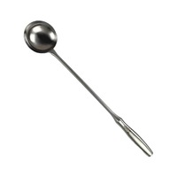 Yolecen 304 Cuillère à main à long manche en acier inoxydable 201 pour plat à soupe sauté et à usages multiples
