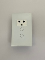 Interrupteurs et prises intelligentes en verre trempé, norme américaine, pour l'exportation, compatibles Tuya, Wi-Fi, avec contrôle par application et compatibilité Alexa