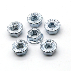 Proveedor de Fábrica ASME B18.16.4 B18.2.2 ISO 4161 Grado 2/5/8 6 # Tuerca hexagonal dentada de acero al carbono con brida hexagonal de 2'' chapada en zinc - Product Image 2