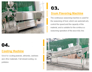 Hạt điều mặn Hạt hồ trăn rang hạt hướng dương Máy rang Sử dụng gas dày dạn rang và muối điều Máy làm - Product Image 6