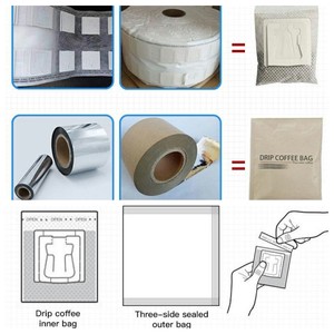 Automatic Small Drip Sachet <b>Coffee</b> Powder Wrapping <b>Machine</b> Vertical Instant Drip <b>Coffee</b> Bag Plastic Film Sealing Filling - Product Image 3
