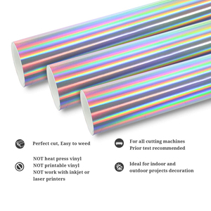 Vinilo Autoadhesivo Holográfico PET, Rollo de Vinilo Permanente para Corte Láser, <span class=keywords><strong>Precio</strong></span> Directo de Fábrica, para <span class=keywords><strong>Cricut</strong></span> - Product Image 2