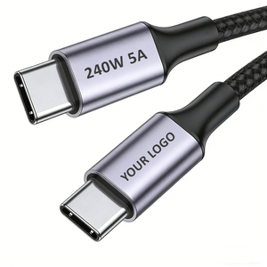 Câble USB C, câble de type C, charge rapide 100W 5A, fabrication <span class=keywords><strong>sur</strong></span> mesure, nylon tressé, 1m 2m 3m, <span class=keywords><strong>chargeur</strong></span> PD3.1 EPR, câble USBC vers USBC 240W - Product Image 1