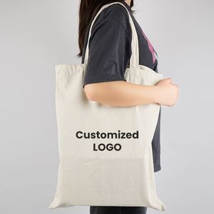 Wholesale Custom Size Shoulder <b>Canvas</b> Tote <b>Bag</b> Long Handle Custom Printed Logo Shopping <b>Bag</b> with Large Capacity - Product Image 1
