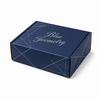Collection de boîtes d'expédition en carton ondulé personnalisées avec 5 motifs floraux et abstraits pour l'emballage de cadeaux