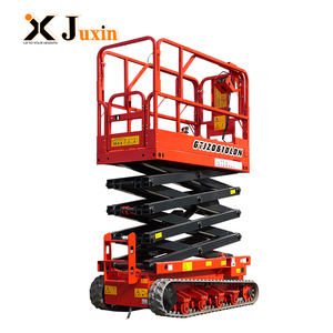 Piattaforma Elevatrice a Forbice Cingolata Elettrica Certificata CE per Tutti i Terreni, Sollevatore Mobile Cingolato per Costruzioni Esterne - Product Image 1