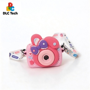 Mini caméra numérique HD pour enfants DLC, étui en silicone de dessin animé, double objectif, enregistreur vidéo 1080P, caméra jouet portable, cadeau - Product Image 1