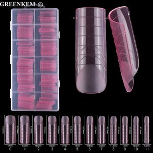 150 pièces cristal clair sans papier séchage rapide à la lumière moule à ongles conception élargie étendue tailles graduées forme carrée formes d'ongles - Product Image 3