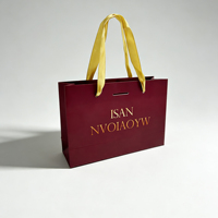 Sac de shopping en papier de luxe avec ruban, emballage alimentaire de luxe personnalisé pour l'expédition et les cadeaux, avec votre propre logo