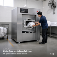 Industrial Washing Machine 40kg Washer Extractor Commercial Laundry Equipment Stainless Steel Drum for Hotel Hospital Laundry