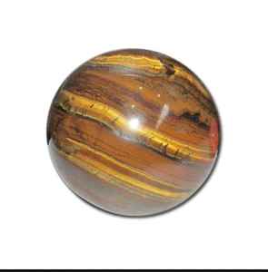 Esfera de Cristal de Ojo de Tigre Redonda, Bola de Piedra Preciosa Natural Marrón Dorado, Especímen Mineral de Cuarzo Pulido y Liso para Mesa de Oficina u Hogar - Product Image 3
