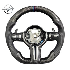 Volante Deportivo Personalizado de 3 Brazos en Fibra de Carbono con Agarre de 35 mm para F10 F30 F11 F15 F16 Serie 3/5 X5/X6 - Marca YZ - Product Image 1