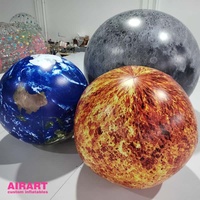 Planète gonflable personnalisée en PVC imprimé pour la décoration de fête, planète gonflable suspendue pour les idées de fête sur le thème de l'espace