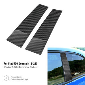 Autocollants décoratifs de fenêtre de pilier B de voiture en fibre de carbone <span class=keywords><strong>ES</strong></span> Décoration d'accessoires extérieurs pour <span class=keywords><strong>Fiat</strong></span> <span class=keywords><strong>500</strong></span> 2012-2023 Pré Restyling - Product Image 6