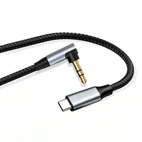 Câble audio auxiliaire USB-C vers TRS 3,5 mm à angle droit, son HIFI personnalisé, conducteur en cuivre pur Type-C - Portable pour casque et haut-parleur