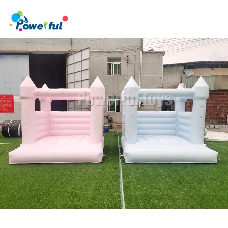 New Outdoor White Wedding Bouncer Inflatable House Jumping Bouncy Castle