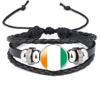 Nx WholesaleBracelet drapeau personnalisé avec drapeaux de pays Bracelet Afrique 2024 Bracelet drapeau Côte d'Ivoire