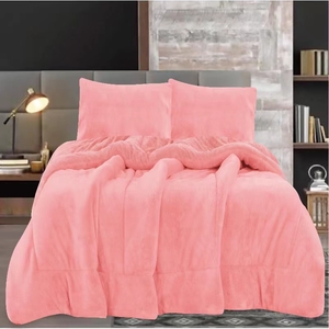 Nữ Hoàng/Vua Borrego Mô Hình Cổ Điển Faux Lông Ném Chăn Đặt 3Pcs Khách Sạn Giường Comforter Mềm Bộ Đồ Giường - Product Image 4