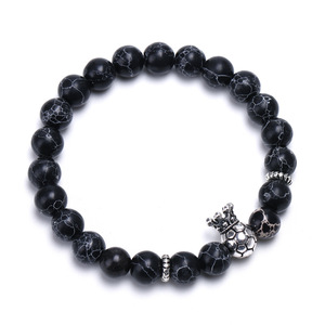 Bracelet de compétition de Football pour hommes, couronne de balle, breloques en pierre naturelle, Bracelet de Football pour <span class=keywords><strong>les</strong></span> Fans de Football, cadeaux - Product Image 4