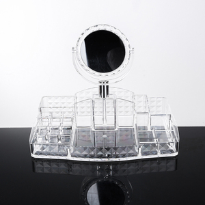 GREENSIDE <span class=keywords><strong>Contenitore</strong></span> Multifunzionale Ecologico Rettangolare con Texture a Diamante, Trasparente, per <span class=keywords><strong>Gioielli</strong></span> e Trucchi, con <span class=keywords><strong>Specchio</strong></span>, Nuovo Stile - Product Image 5