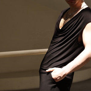<span class=keywords><strong>T</strong></span>-shirt da uomo con scollo a <span class=keywords><strong>T</strong></span>-shirt traspirante allentata da uomo - Product Image 4