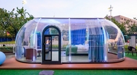 Dôme modulaire préfabriqué transparent en PC, résistant aux intempéries, pour hôtel extérieur, location, avec salle de bain intégrée, offre une maison bulle pratique