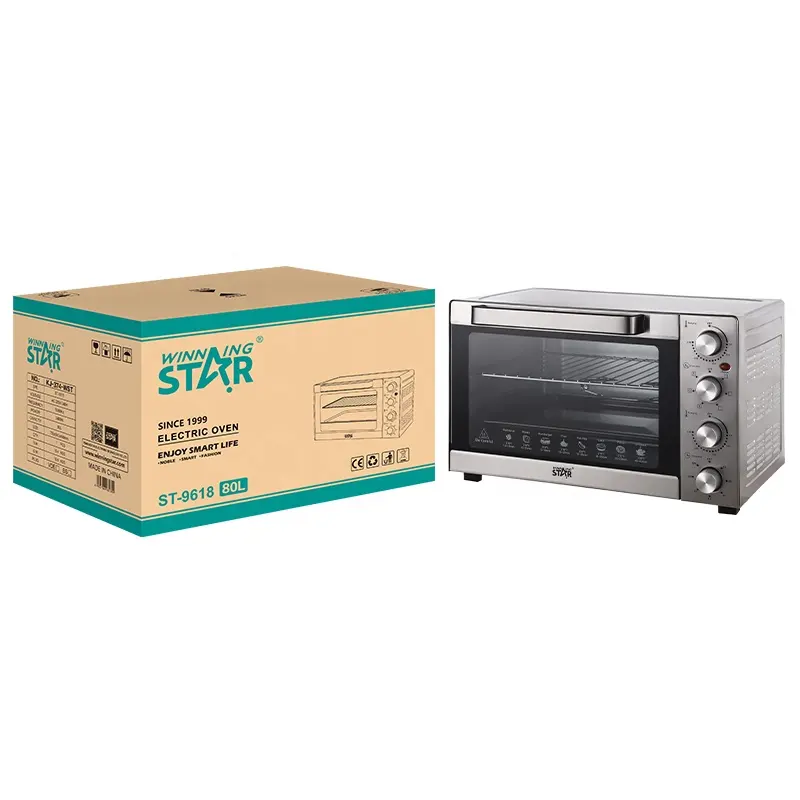 WINNING STAR ST-9618 80L Rumah Mini Roti Pizza Kue Dapur Portabel Oven Listrik