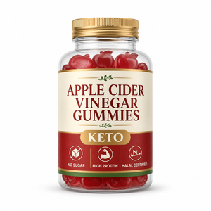 Gomitas de Vinagre de Sidra de Manzana - Apoyo Keto para Adelgazar, Sin Azúcar y Alto en Proteínas, Certificado Halal - Product Image 1