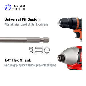 <span class=keywords><strong>6Pcs</strong></span> Phẳng Gỗ Spade Khoan Bit Thiết Lập 10-25Mm, 1/4 "Hex Shank Mái Chèo Bit Lỗ Cắt Cho Mịn Chính Xác Chế Biến Gỗ Khoan - Product Image 5