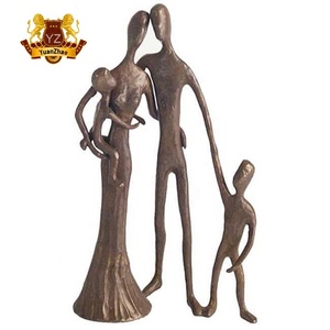 Gran oferta, artesanías de Metal de bronce, intrigantes estatuas para <span class=keywords><strong>padre</strong></span> e hija - Product Image 4