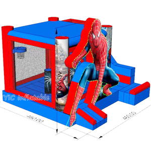 Spider-Man phiêu lưu kết hợp bơm hơi siêu anh hùng nhà bị trả lại với trượt MOONWALK Bouncer để bán trẻ em bên giải trí - Product Image 5