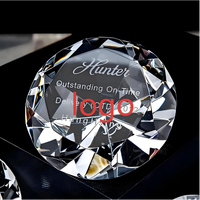 Ornements en cristal transparents en forme de diamant de 40 mm à 100 mm, décorations pour la maison, le bureau, les comptoirs de bijouterie, vente en gros