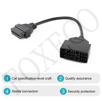 Conectores FOXECO de Alta Resistencia Anti-Interferencia con Aislamiento de PVC de 22 Pines a OBD II de 16 Pines para Diagnóstico y Programación de Vehículos 12V