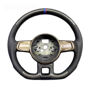 Volante in Vera Fibra di Carbonio Personalizzato Stile Racing con Fondo Piatto per Accessori Interni Auto Beetle <span class=keywords><strong>Cabrio</strong></span> - Product Image 4
