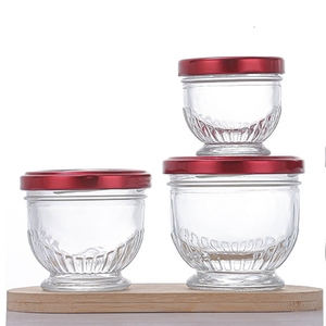 Vente en gros Récipient alimentaire 50ml 70ml 100ml clair Nid d'oiseau <span class=keywords><strong>Pas</strong></span> <span class=keywords><strong>cher</strong></span> Miel <span class=keywords><strong>Confiture</strong></span> Yaourt Bocaux en verre avec couvercles - Product Image 4