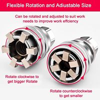 Jeu de clés à douille universelles réglables - Outil multifonction OEM 10mm-19mm pour l'entretien, douille à cliquet 3/8 pouces
