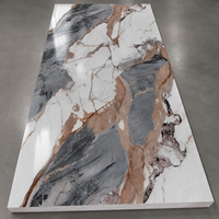 Panneau mural en PVC de qualité commerciale, ignifuge, anti-UV, imitation marbre, 3 mm, étanche, alternative au marbre pour le revêtement des halls d'hôtel