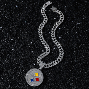 สร้อยคอจี้สไตล์ฮิปฮอปแบบใหม่ ดีไซน์สร้างสรรค์ ทำมือ เท่ห์ เรียบง่าย โลหะผสมประดับเพชรเทียม ชุบทอง สำหรับผู้ชาย - Product Image 3