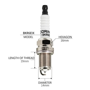 Bougies d'allumage double iridium pour FORD TOYOTA HONDA <span class=keywords><strong>BKR6EIX</strong></span>, améliorent l'efficacité de la combustion, pièces détachées automobiles - Product Image 2