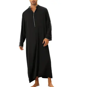 2023新款穆斯林长袍时尚男士阿拉伯长袍简约风格男士长袍