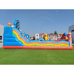 Castillo Inflable con Rueda de la Fortuna, Parque de Atracciones, Combo de Castillo Inflable con Tobogán, Castillo de Brincos con Certificación CE, 300-500 kg - Product Image 3
